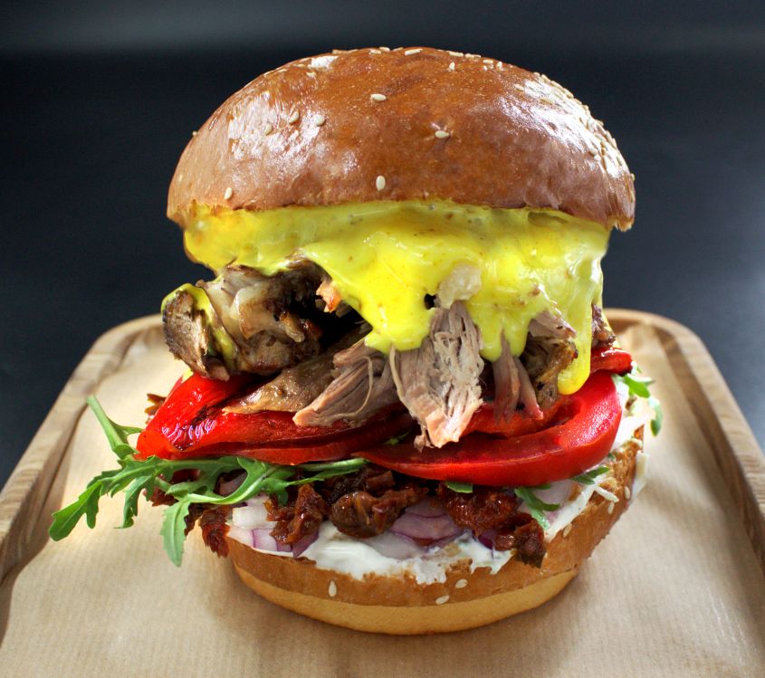 Pulled veal burger